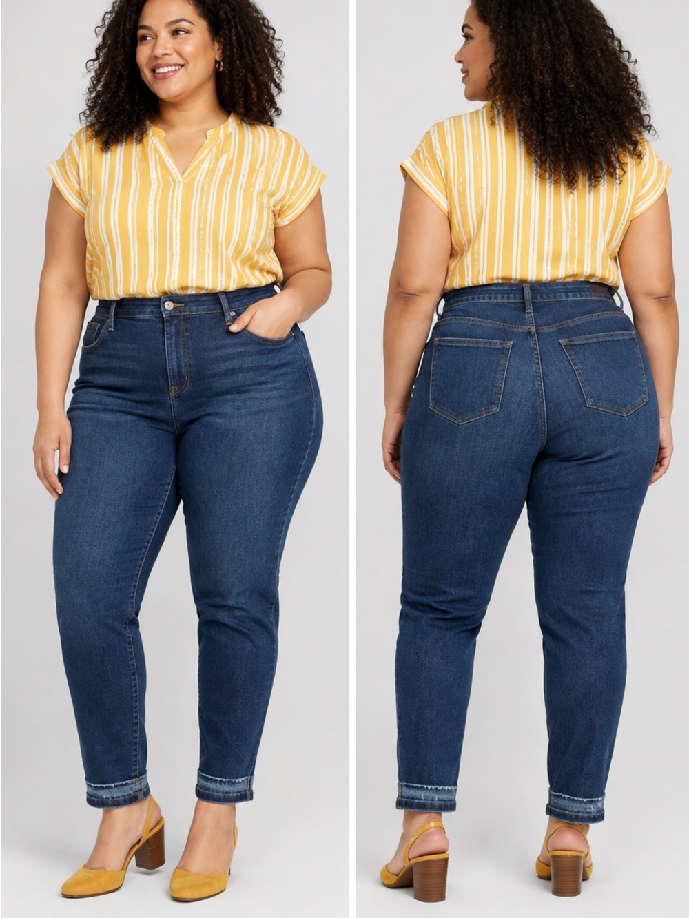 Universal Thread Mid-Rise Raw Ankle Boyfriend Jean 18W EUC